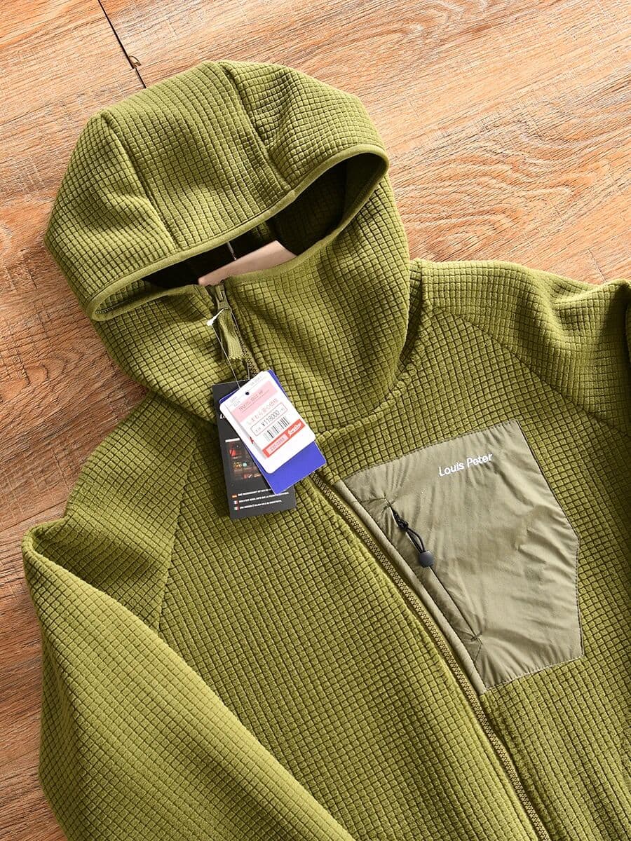 others Japanese Style Men's Hooded Open Cardigan Sweatshirt Jacket Corn Pattern Velvet Texture Spring Autumn Casual Fashion