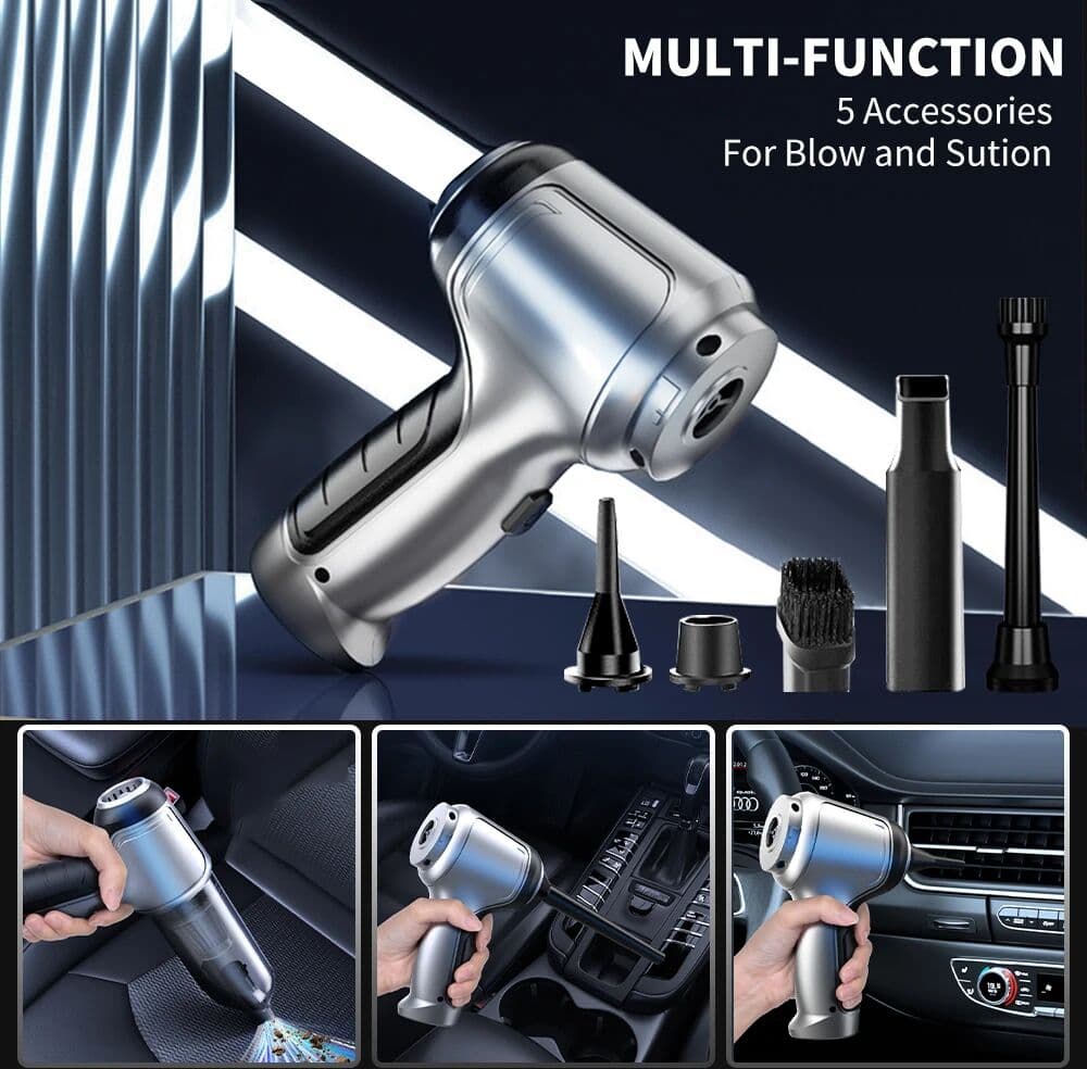 SUITU Wireless Handheld Car Vacuum Cleaner Strong Suction Wet Dry Dual Use Mini Portable Auto Vacuum For Home & Car