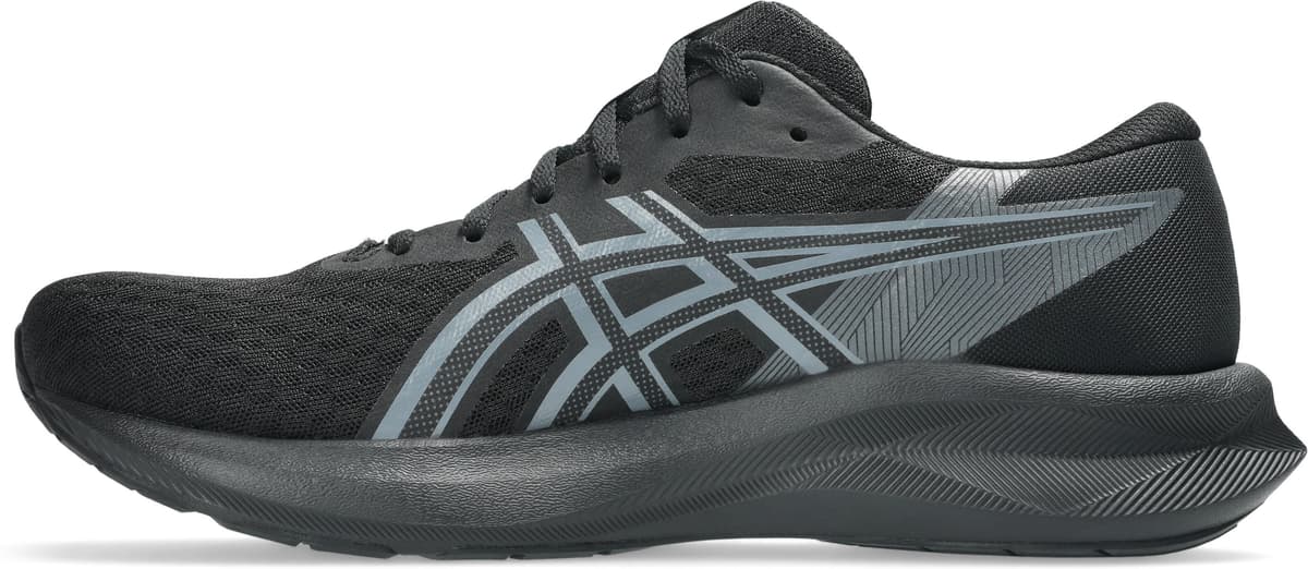 Laufschuh ASICS "PATRIOT 14", Herren, Gr. 45, schwarz (schwarz, metropolis), Textil, Schuhe Laufschuh, atmungsaktives Mesh-Obermaterial, Energiegeladene Mittelsohle schwarz, metropolis 45