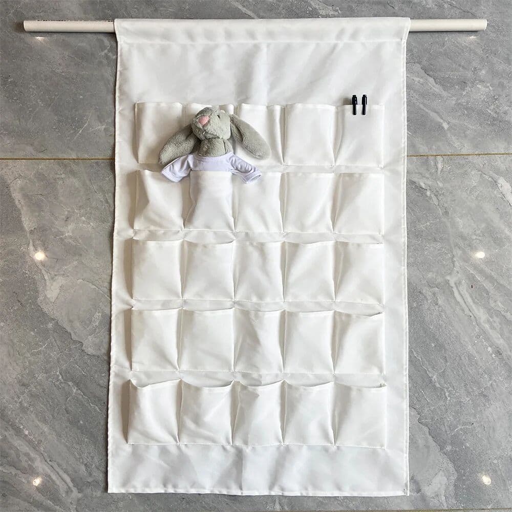 NONE 1pc 25-Pocket Hanging Advent Calendar – Portable Organizer for Home and Holiday Use