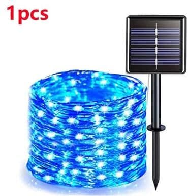 Uplift Picks 42M 400 LED Solar Fairy String Lights For Outdoor Garden Decor blue (1 Pc) 42 M 400 Led