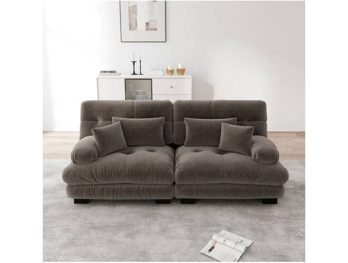 SENVIRO-canapé deux places-modulaire effet nuage-Brown