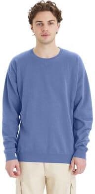 ComfortWash by Hanes GDH400 Men's Comfort Wash Fleece Sweatshirt in Frontier Blue size 2XL   Cotton/Polyester Blend