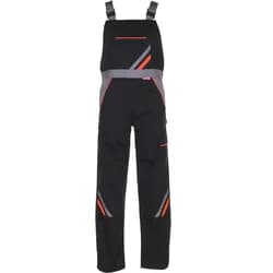 Latzhose "VISLINE" - 70 - schwarz/orange/zink