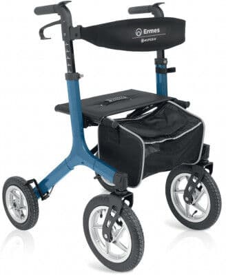 MORETTI RP562 - Rollator pieghevole in alluminio verniciato – 4 ruote pneumatiche – Ermes