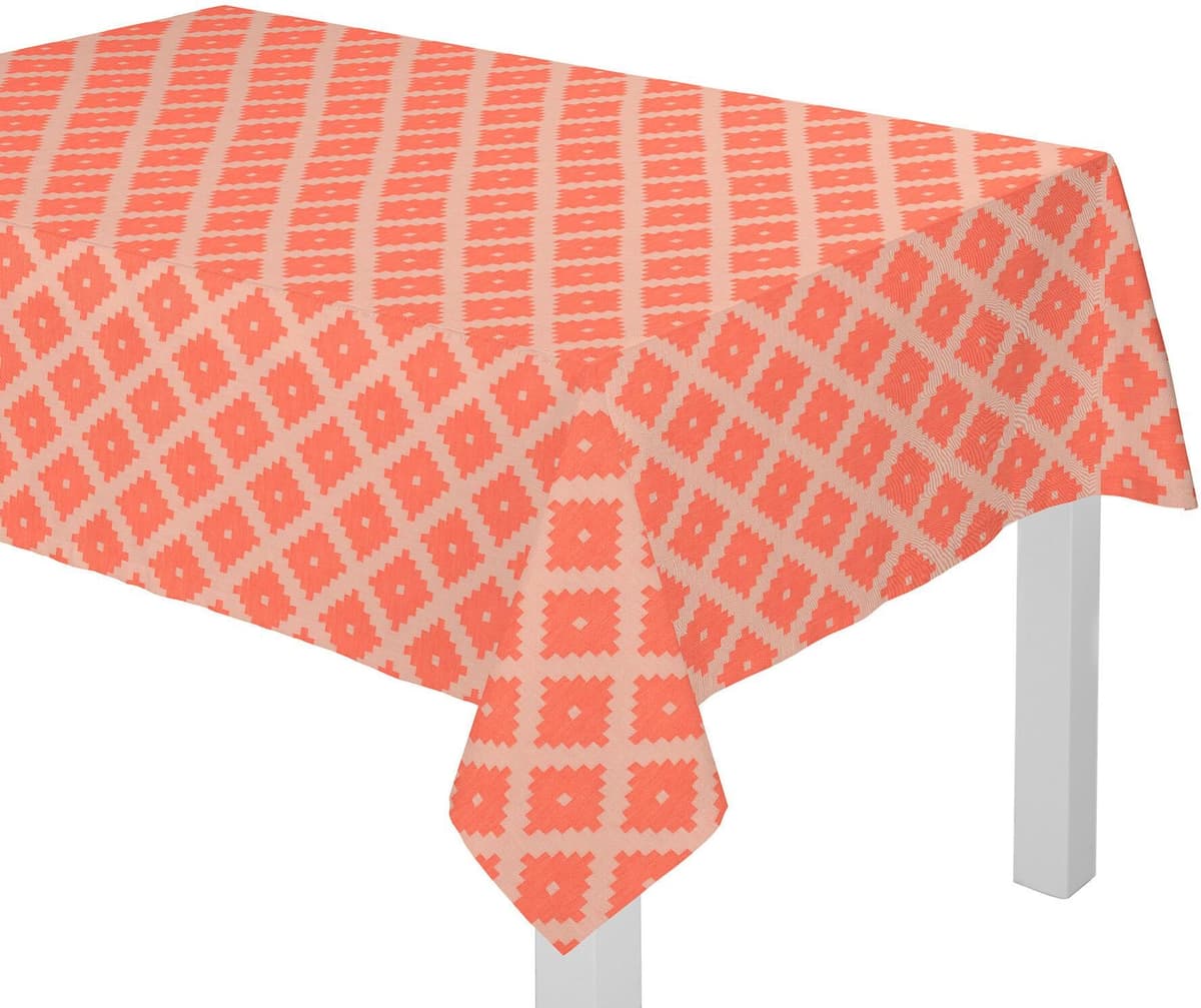 Tischdecke ADAM "Maroccan Shiraz Light" Gr. 8, orange, B:145cm L:220cm, Bio-Baumwolle, Tischdecken, Tischdecke, aus 100% Bio-Baumwolle