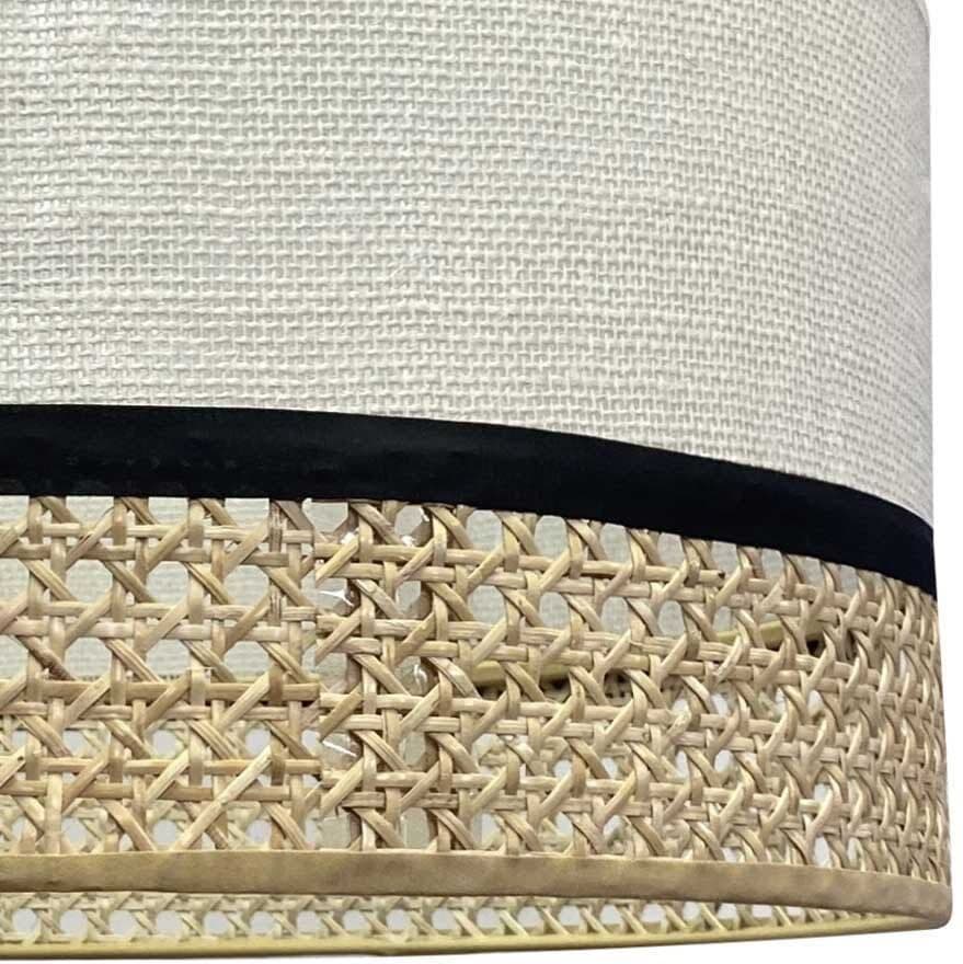 Wonderlamp Lámpara de techo natural colgante beige con pantalla cilíndrica