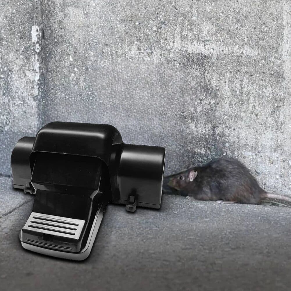 NONE Covered Snap Rat Trap 2Pcs Dual Tunneled Reusable Detachable Bait Box  Pet Safe Discreet Placement Humane Kill Pest Contr