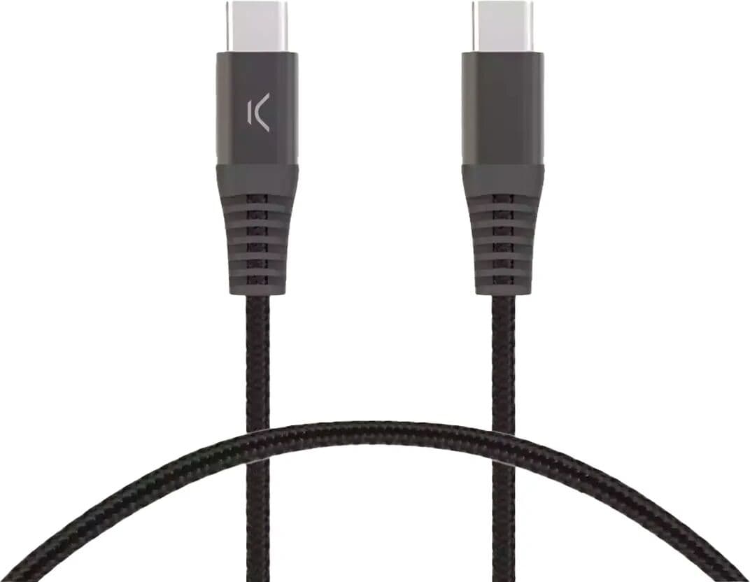 Ksix Bxcucc2T5 Negro / Cable De Carga Y Datos 2 Metros / Usb-C A Usb-C / Carga Ultrarrápida 60W