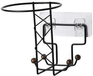 HomeDecorAndMore LLC Motorcycle Helmet Hanging Wall Mount Rack Black