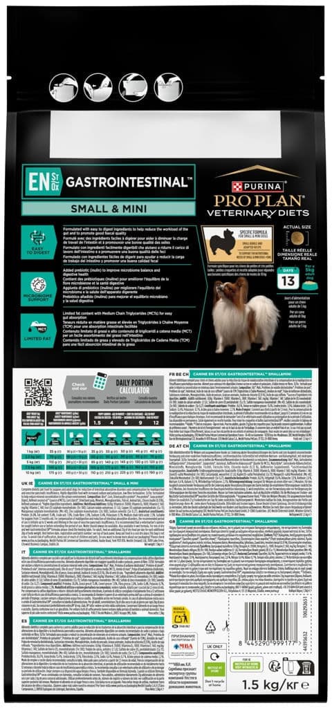 Purina Pro Plan Veterinary Diets Dog Small&Mini Breeds En Gastrointesinal 1.5KG