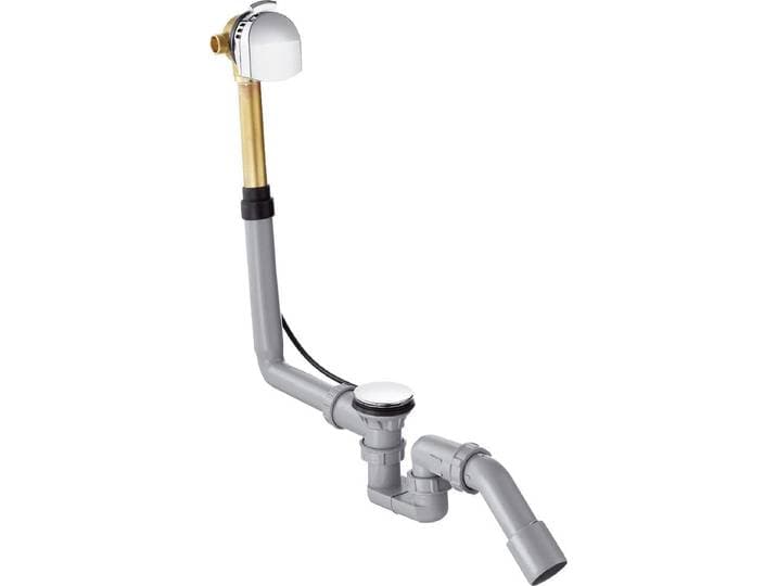 Hansgrohe Exafill e badafvoer-\, overloop- en vulcombinatie met waste voor normaal bad chroom 58123000