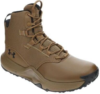 Under Armour Micro G Stellar Mid (Men's) Outdoor in Coyote/Coyote/Black, Size 15 M, Leather/Rubber/Textile