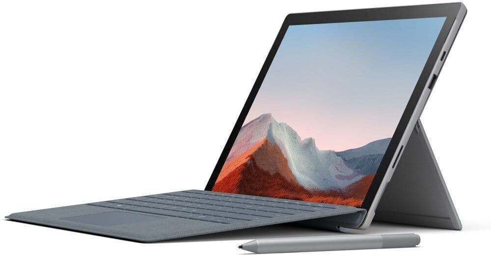 Microsoft Surface Pro 7 Plus   i7-1165G7   12.3"   16 GB   512 GB SSD   kompatibel stylus   Win 11 Home   grå   PT