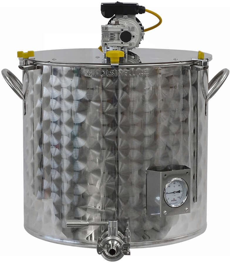 Polsinelli Pentola motorizzata inox con attacco Tri-Clamp 200 L