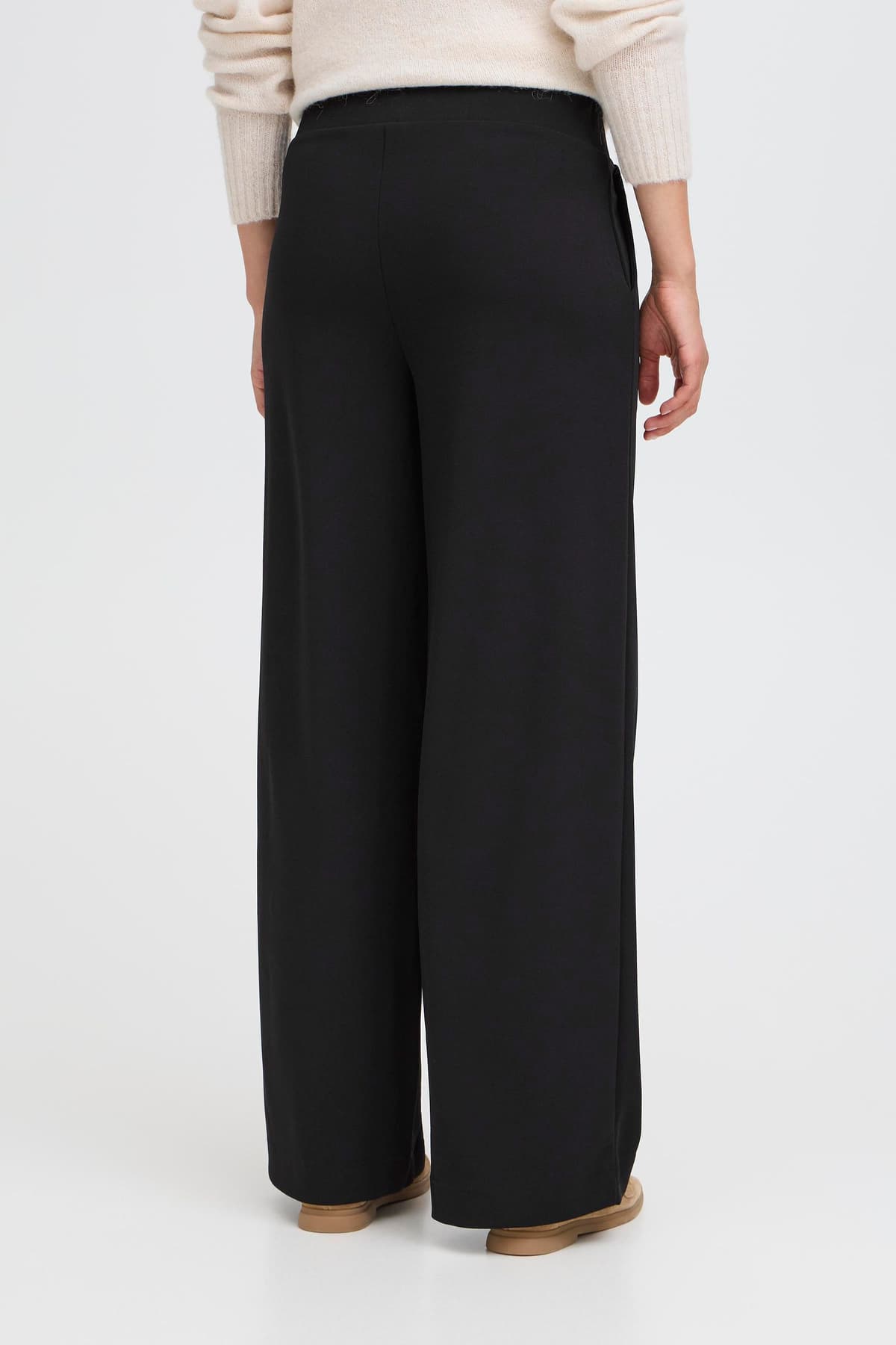 Loungehose OXMO "Loungehose OXTayra", Damen, Gr. S, N-Gr, schwarz (meteorite), Obermaterial: 95% Polyester PES. 5% Elasthan EL., Hosen Loungehose