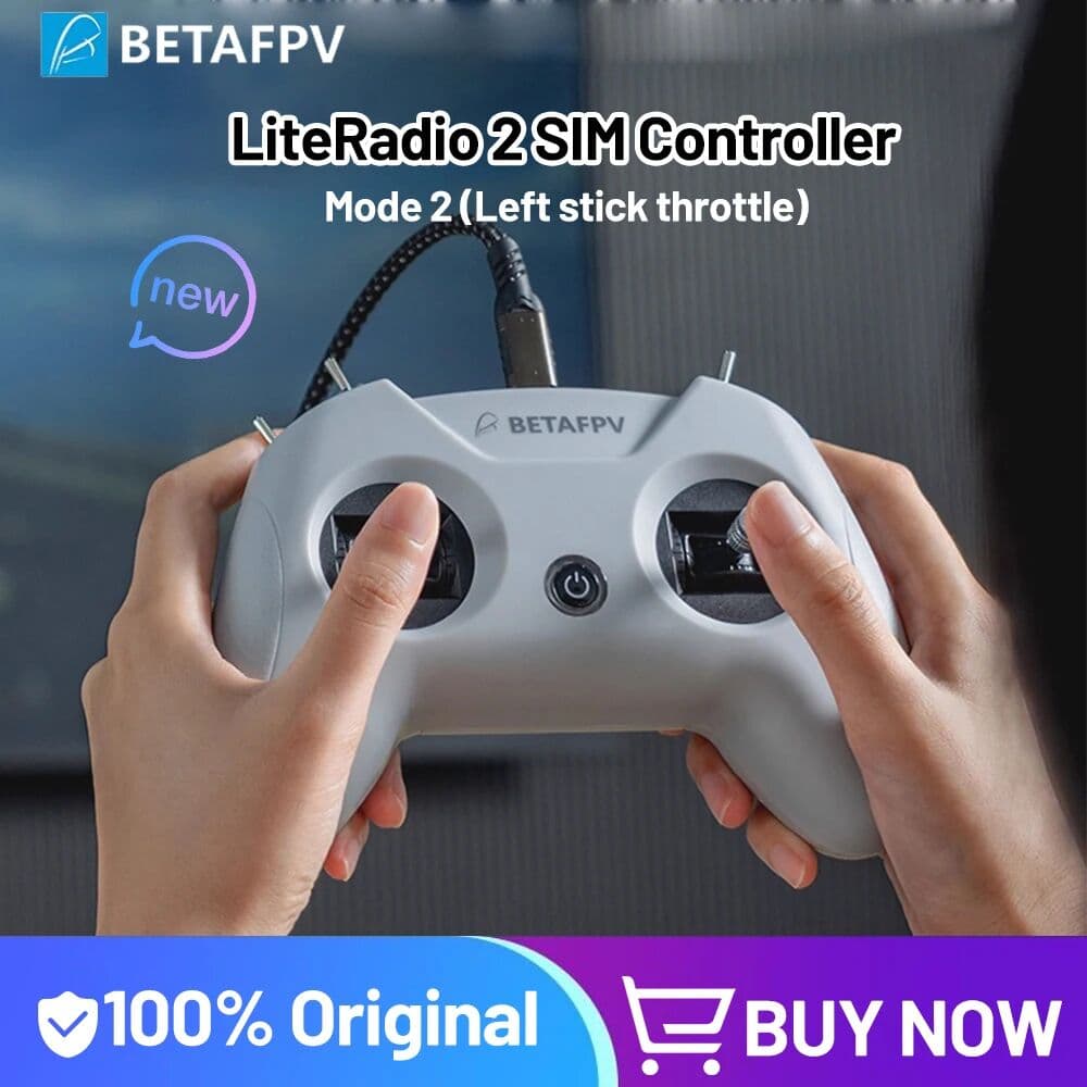 Aoft Technology BETAFPV LiteRadio 2 SIM Controller Mode 2 Triple-Mode Simulator Controller 8Channel Type-C Port for DJI /PhoenicRC6 /AeroFlyRC8