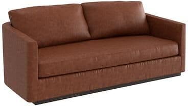 Kerstin Leather Sofa - Tobacco Leather, Tobacco Fossil - Ballard Designs