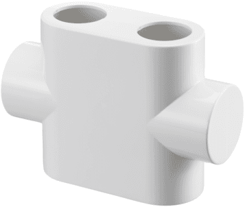 Oventrop Design Abdeckung 1184095 "Multiblock T" ,Durchgangsform, weiß