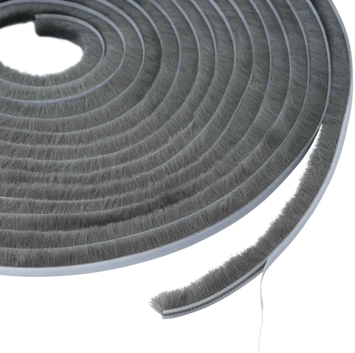 vidaXL Joint brosse autocollant pour porte 5 m PP Gris