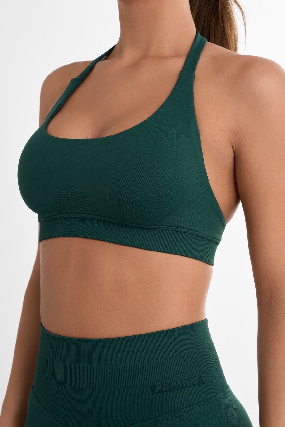 Famme - Sculpt Halterneck Sports Bra - Dark Blue / L