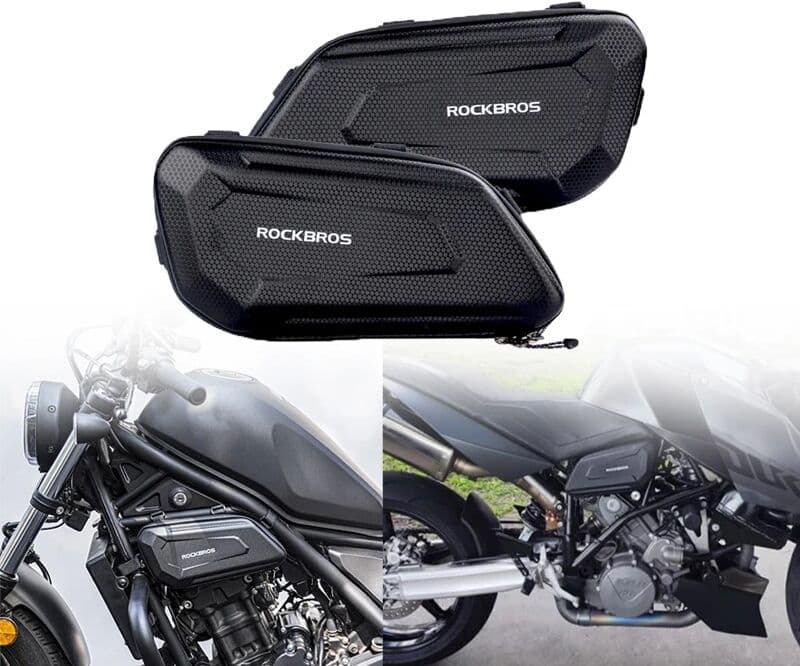ROCKBROS Universal Motorcycle Frame  Hard Shell Side Bag Guard Pole Bag Engine Pack E-Bicycle Hanging Bags Mountain Bike Triangle