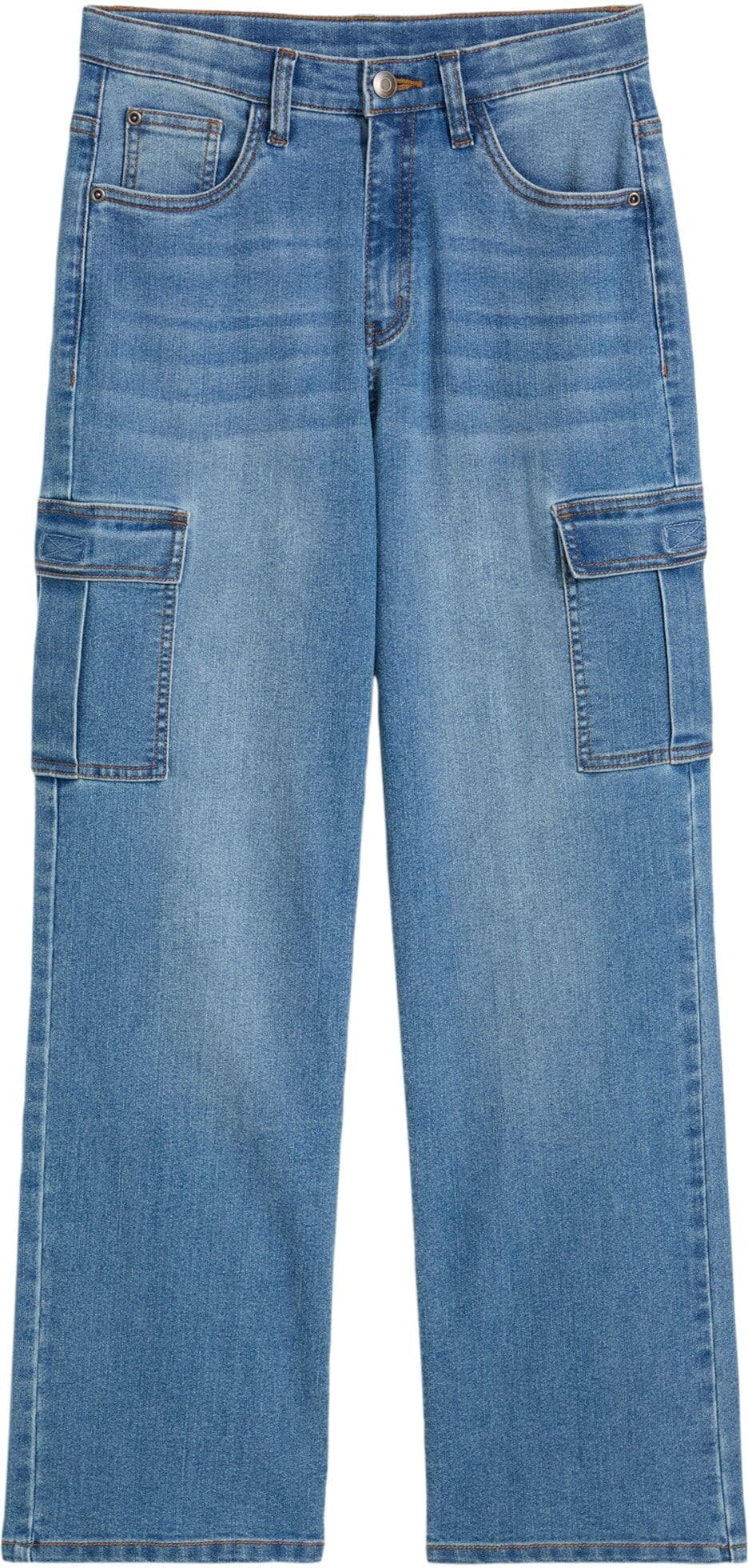 Loose-fit-Jeans BONPRIX, Jungen, Gr. 146, N-Gr, hellblau denim, Denim/Jeans, Obermaterial: 82% Baumwolle, 17% Polyester, 1% Elasthan, loose fit, Jeans Loose-fit-Jeans, Baggy-Schnitt, mit sechs Taschen, aus Baumwolle mit Elasthan, Topseller