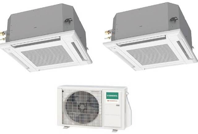 General Fujitsu Condizionatore Climatizzatore Multisplit R-32 a Cassetta 9000+14000 Con AOHG18KBTA2