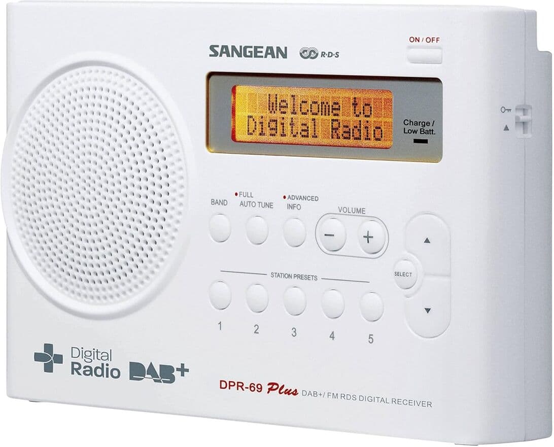 Sangean Radio Digital DPR-69+, DAB+ - FM-RDS. Blanco