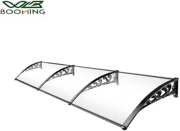 NONE Door Window Awning Big Size PC Board Cover Outdoor Patio Canopy Sun Shelter Window Eaves Rain Cover Awning Aluminum Pergola