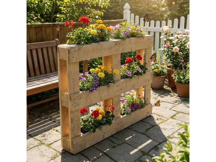 6er-Set Pflanzkasten für Europaletten, Blumenkübel aus verzinktem Metall, 38,5x13,5x8,5cm