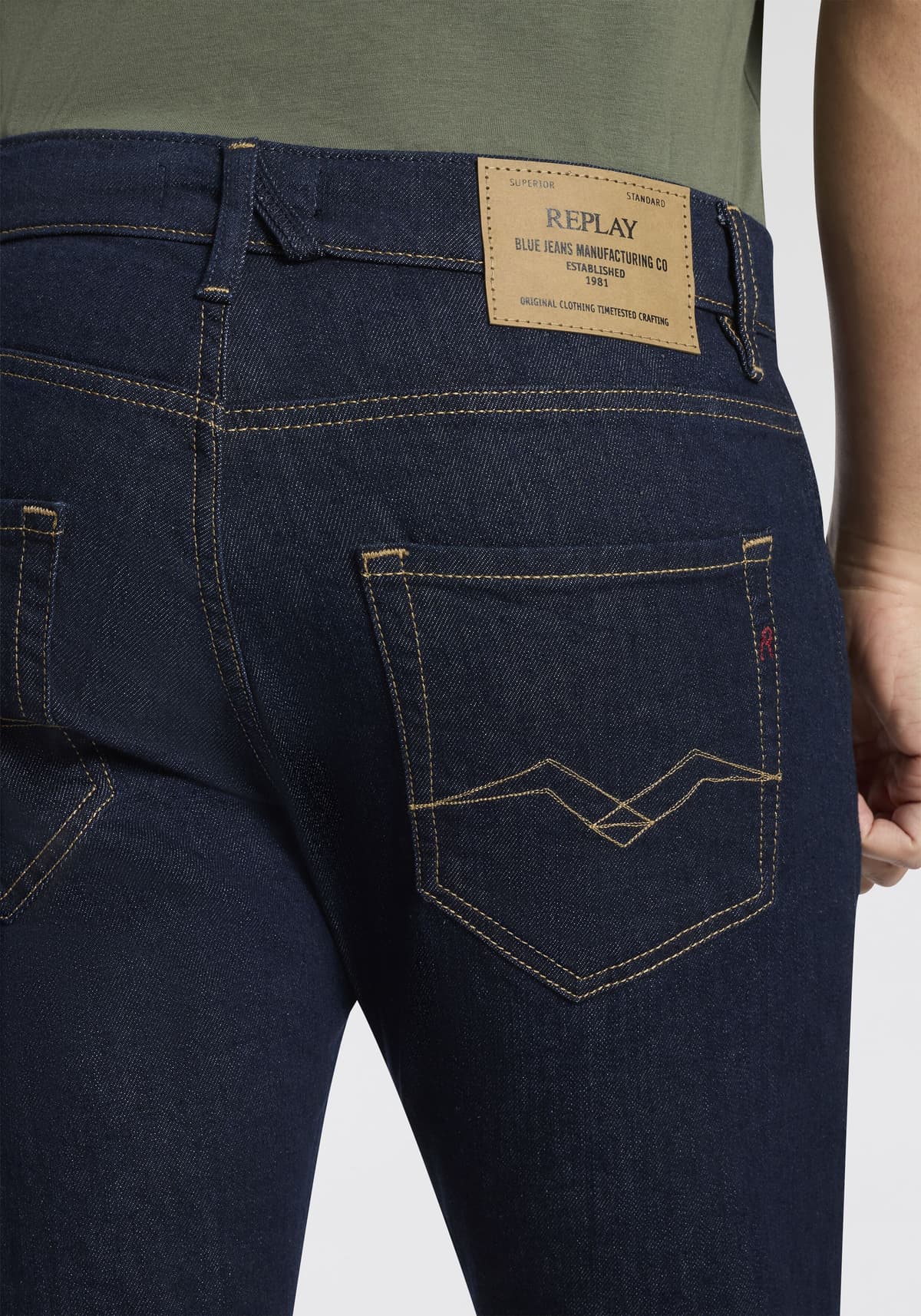 Slim-fit-Jeans REPLAY "MICKYM", Herren, Gr. 34, Länge 34, dunkelblau m1df07a, Denim/Jeans, Obermaterial: 99% Baumwolle, 1% Elasthan, slim fit normal, Jeans Slim-fit-Jeans, Tapered, 5-Pocket-Stil dunkelblau m1df07a 34, Länge 34