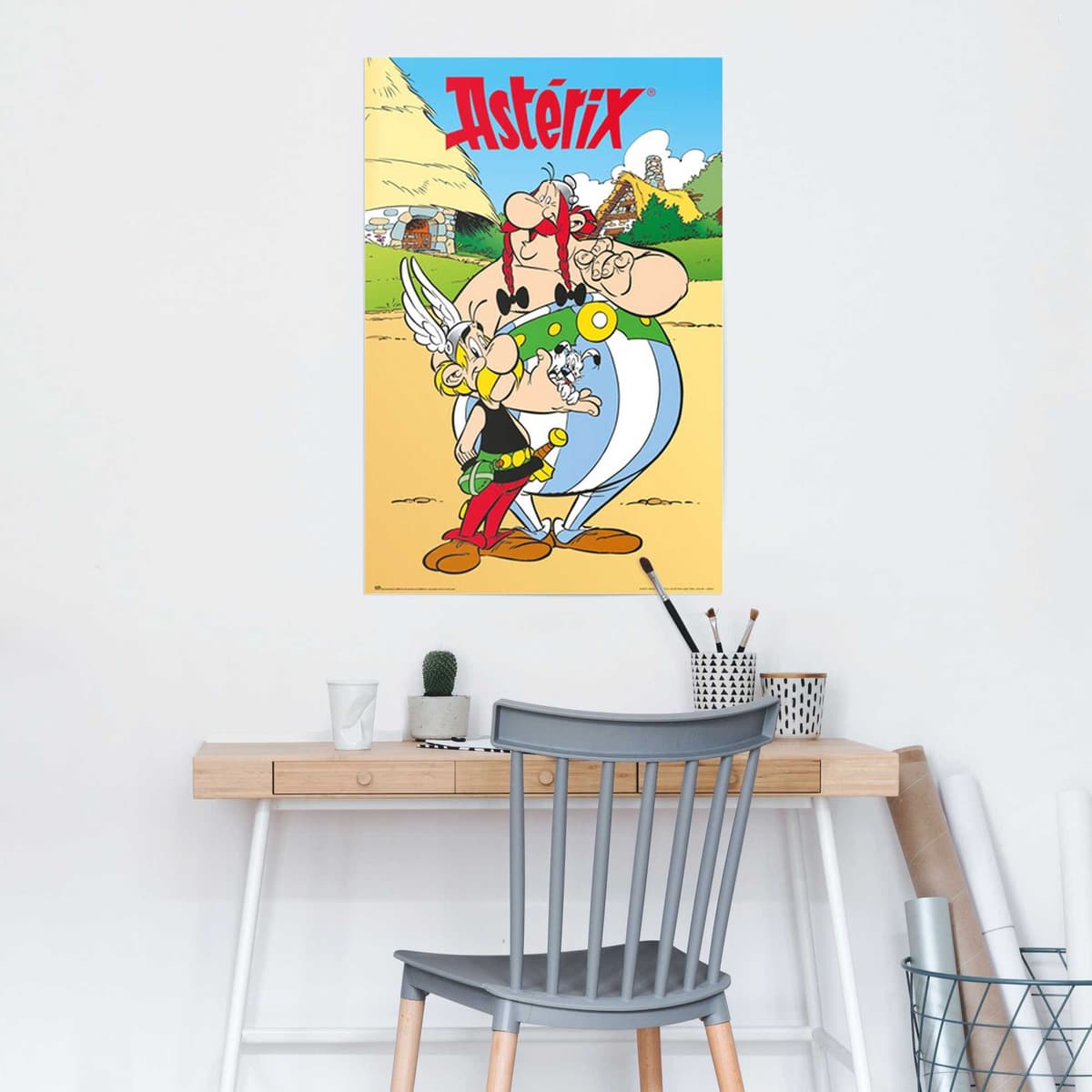 Reinders! Poster REINDERS "Asterix and Obelix", gelb (farbe bild(er): gelb), B:61cm H:91,5cm T:0,1cm, Holzwerkstoff, Bilder, Poster