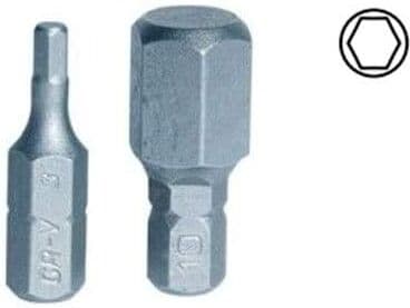 Bits 1/4” Hexagonais 3-10mm 25mm Kroftools