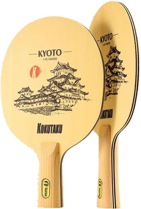 NONE KOKUTAKU Hinoki Surface Table Tennis Blade KYOTO 7 Ply Solid Wood Ping Pong Paddle for Fast Attack & Loopdriving