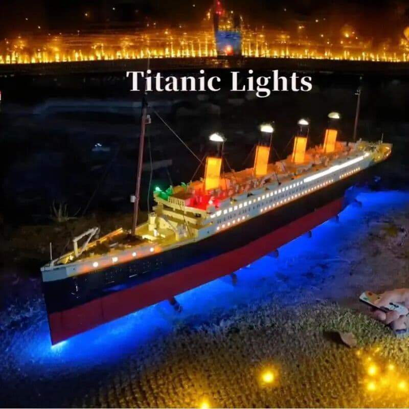 NONE Creative LED Light Set Compatible 10294 Titanic light Set Royal Cruise Boat Classic Movie Ship Model Toys (Only light NO Blocks)