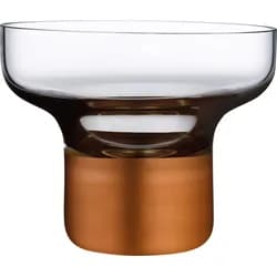 Contour Schale 13 cm durchsichtig mit Kupfersockel