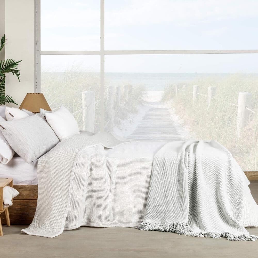 Manterol Colcha cubrecama bambu nido .  (Cama 180 cm) Gris