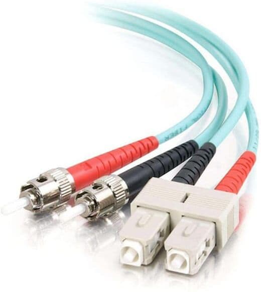 C2G SC-ST 10Gb 50/125 OM3 Duplex Multimode PVC Fiber Optic Cable