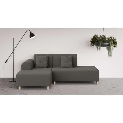 Ecksofa OTTO HOME "Suyala", grau (anthrazit), B:258cm H:85cm T:168cm, 100% Polyester, Sofas, Ecksofa, L-Form mit Hocker