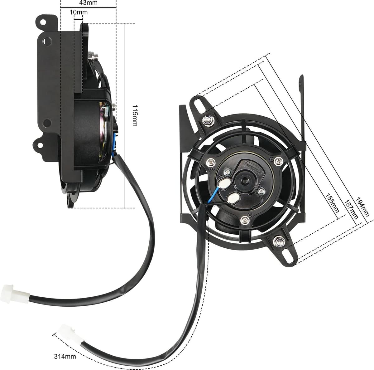 NICECNC For KTM TBI EXC 300 EXCF 350 SX 250 SXF 450 2024 2025 Electric Radiator Cooling Fan Set For Husqvarna TE300 GasGas EC300