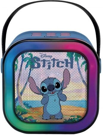 Lexibook Disney Stitch Bluetooth Portable Karaoke Speaker with Wireless Microphone for Kids