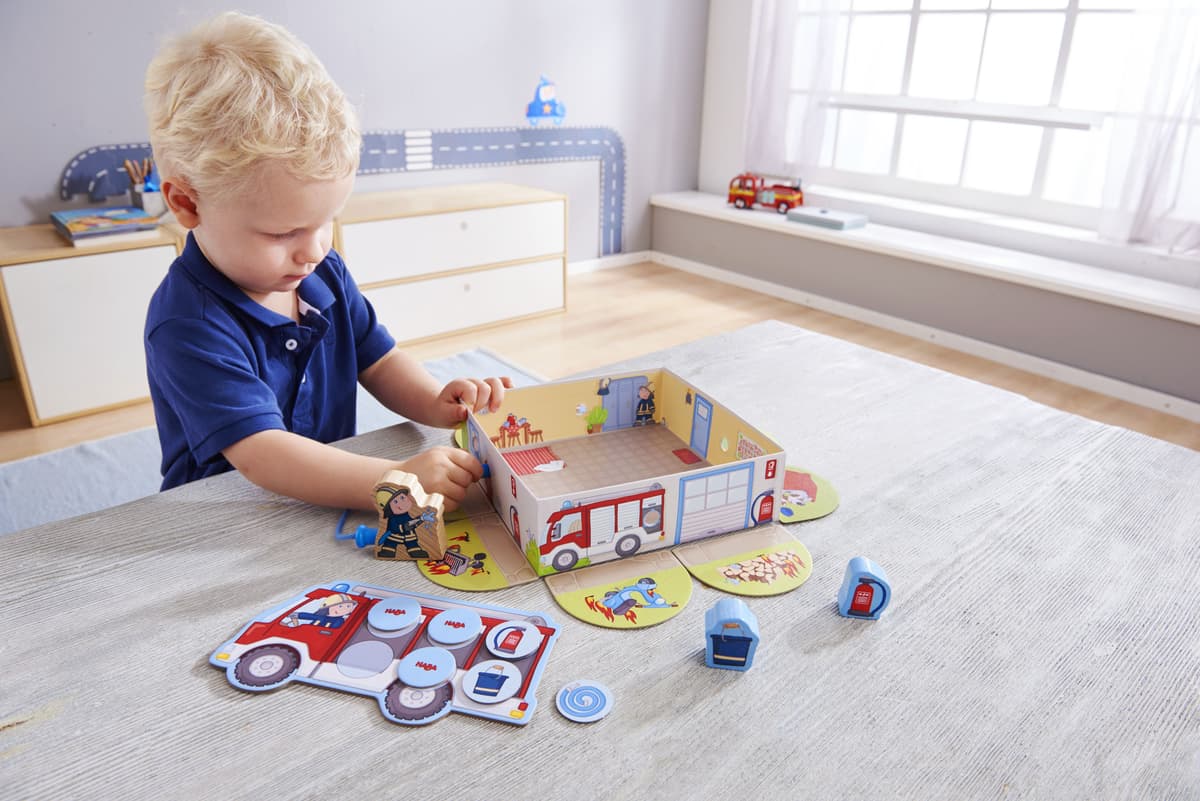 Spiel HABA "Meine ersten Spiele - Feuerwehr", bunt, Spiele, Kinder, Holz, Pappe, Spiel, Made in Germany