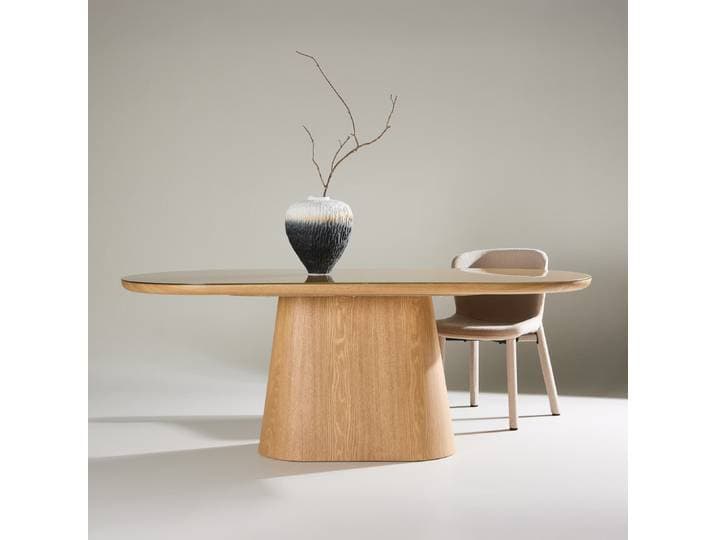 Nohr Ovale Eettafel Nateshia MDF, 200 x 90cm - Naturel - Ovaal