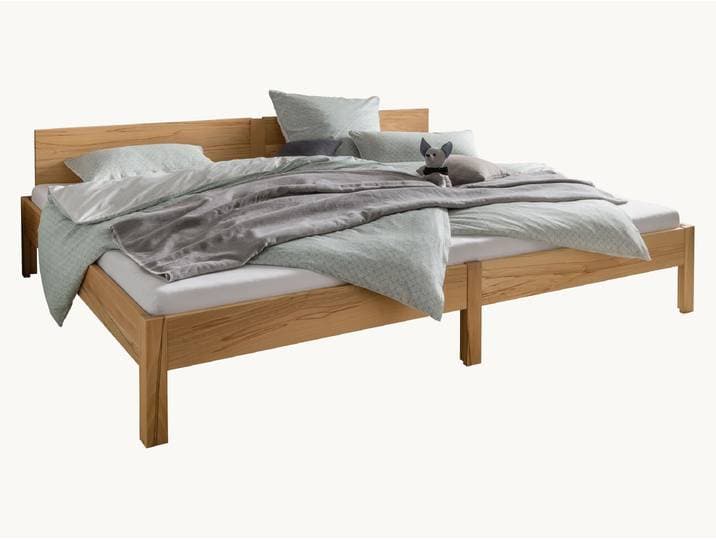 Familienbett Familia - mit Kopfteil - 42 cm - 300x220 cm - Buche, geölt