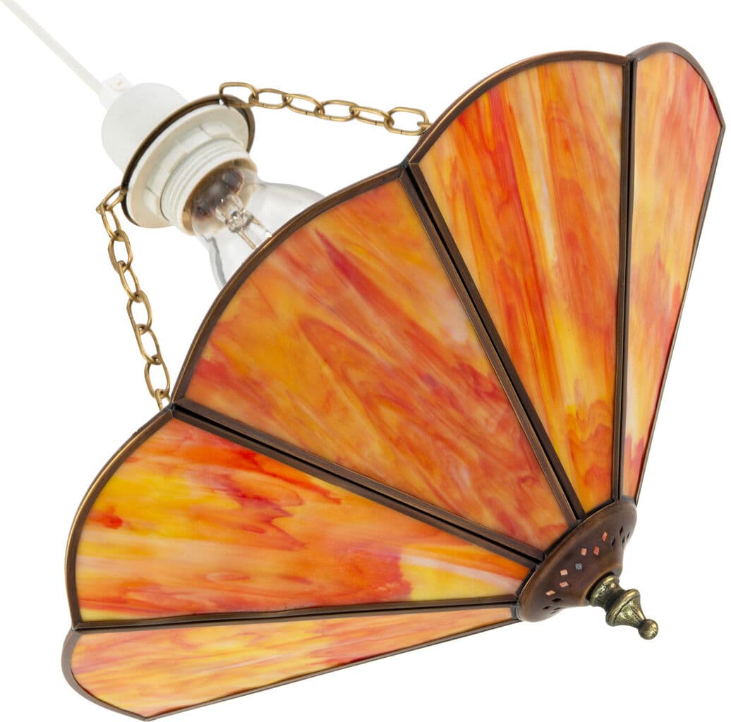 17 Stories 17 cm H Round Glass Pendant Shade ( Screw On ) Orange 17cm H X 30cm W X 30cm D