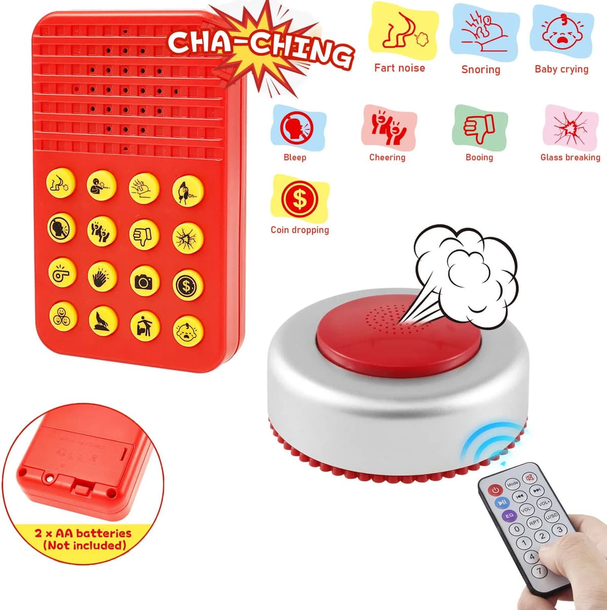 NONE Funny Sound Effects Machine Remote Fart Noise Maker Machine Prank Item Jokes Toys for Parties Games and Gags Sound Farting Toys