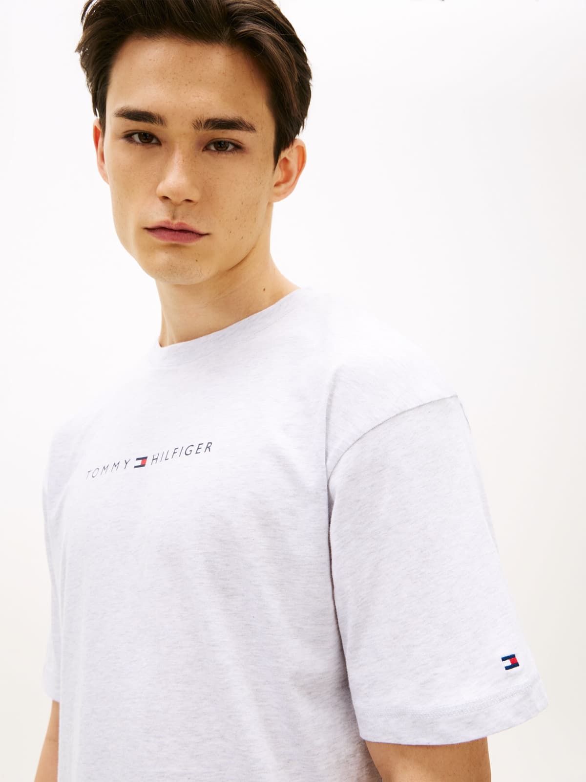 T-Shirt, Herren, Gr. XXL (56), weiss (ice grau heather), Web, Obermaterial: 100% Baumwolle, TOMMY HILFIGER UNDERWEAR, regular fit normal, Rundhals, eingesetzt abgesteppte Kante, Shirts T-Shirt, Regular fit mit Rundhalsausschnitt ice grau heather XXL (56)