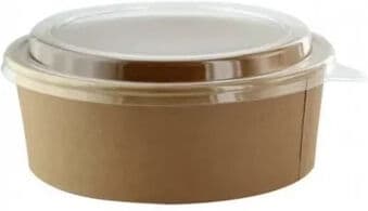 Firstpack Set da 200 pezzi Insalatiera in cartone con coperchio 1200 ml Buckaty