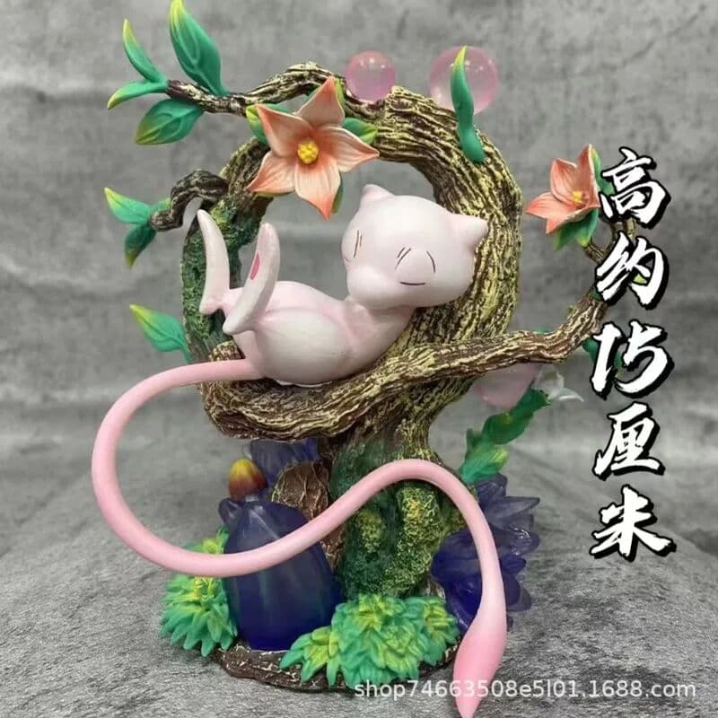 Bandai In-Stock 15cm Monster Mewtwo Anime Figure Gk Cute Mew Luminescent Manga Statue Pvc Action Figurine Collectible Model Toy Gift